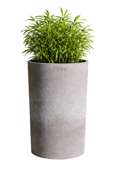 Moderner Terracottatopf aus Impruneta – puristisches Design in edlem Grauton